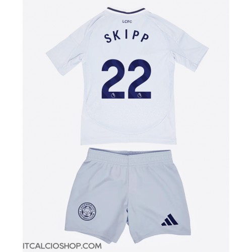 Leicester City Oliver Skipp #22 Terza Maglia Bambino 2024-25 Manica Corta (+ Pantaloni corti)